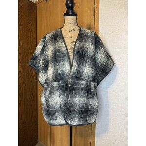 THE NORTH FACE Crescent Poncho Plaid Fleece Outdoor Western Camping Hiking S